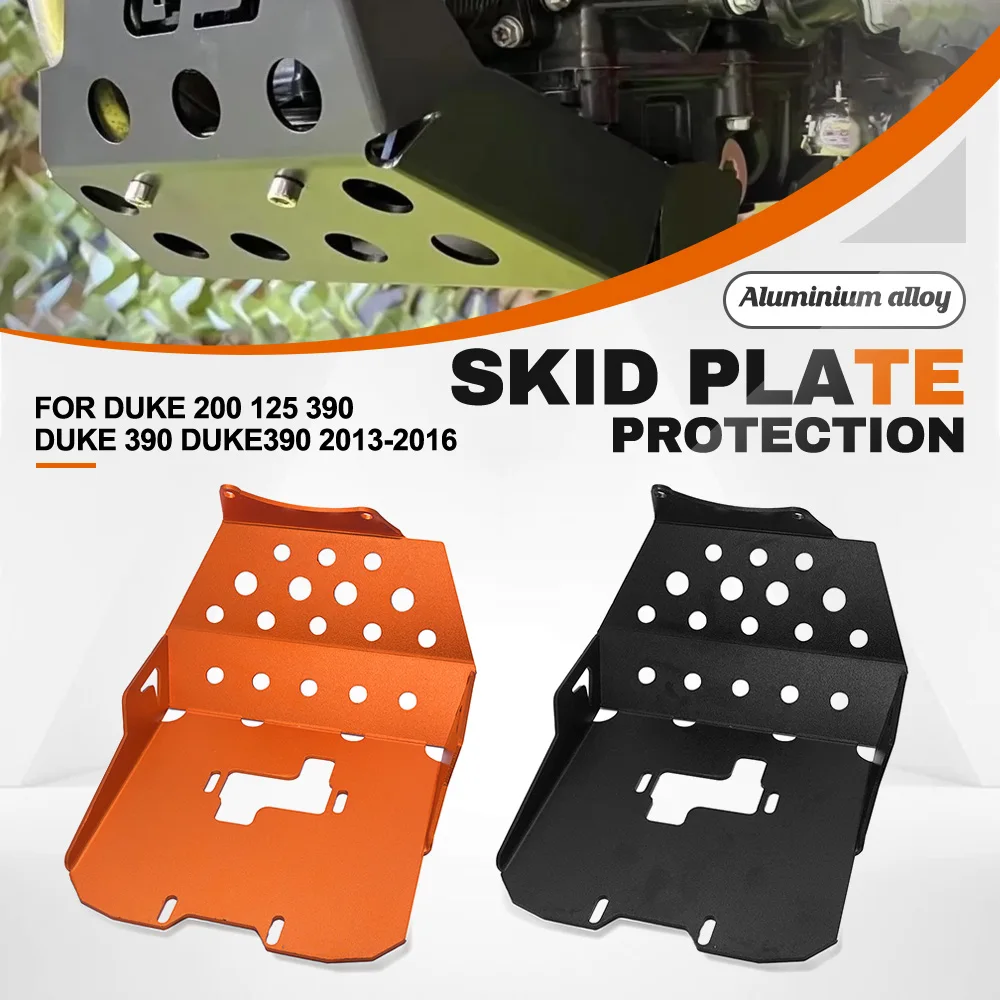 For DUKE 200 125 390 DUKE 390 Motorcycle Engine Bottom Guard Cover Chassis Protector Skid Plate DUKE390 2013 2014 2015 2016