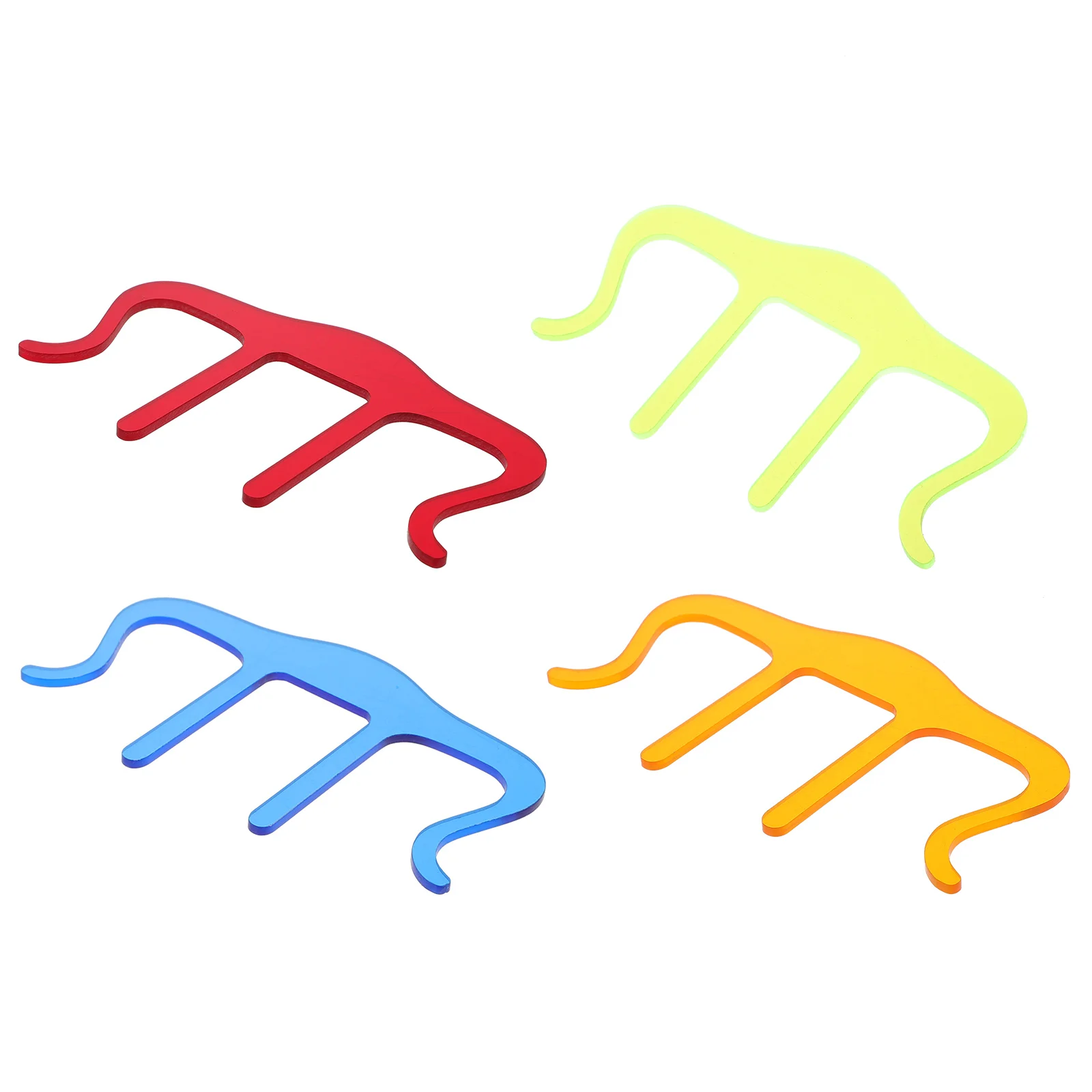 

4 Pcs Type Score Holder Acrylic Clamp M-type Book M-shaped Clip Binder