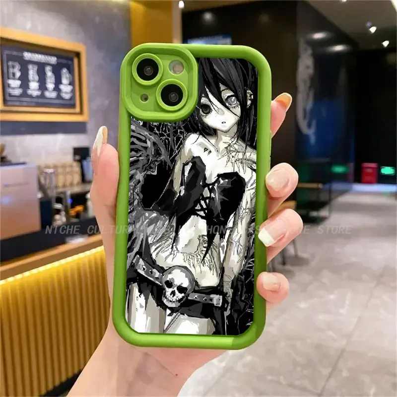 Dark Series Pattern Subcultural Angel Girl Phone Case For iPhone 16ProMax 15 14 13 12 11 Pro Xr Xs 7 8Plus MINI Y2K Phone Cases