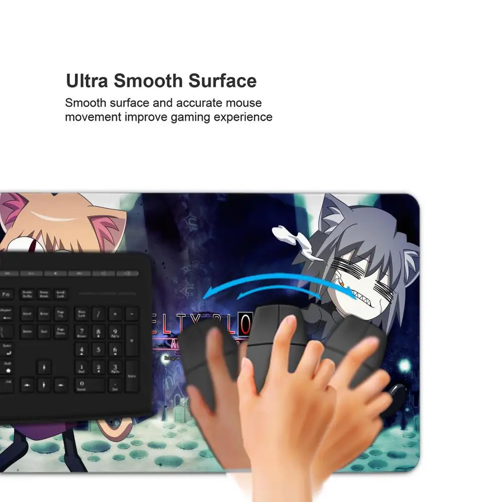 Neco-arc Gamer Cabinet Mouse Pad Anime Gaming Accessories Rubber Keyboard Office Tables Computer Desk Mat Carpet Mousepad