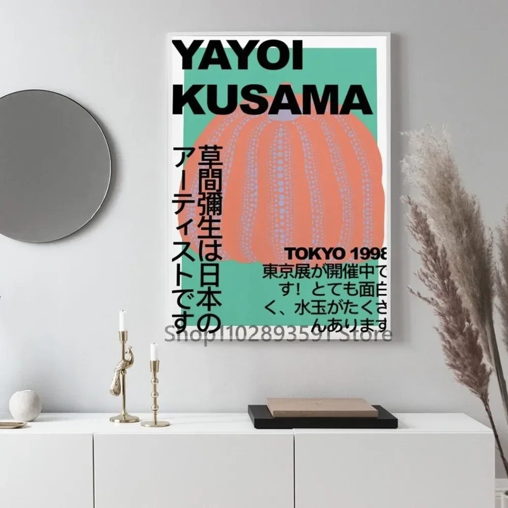 1pc Yayoi Kusama Tokyo Exhibition Poster Paper Print Home Bedroom Entrance Bar Cafe Art Painting Decoration