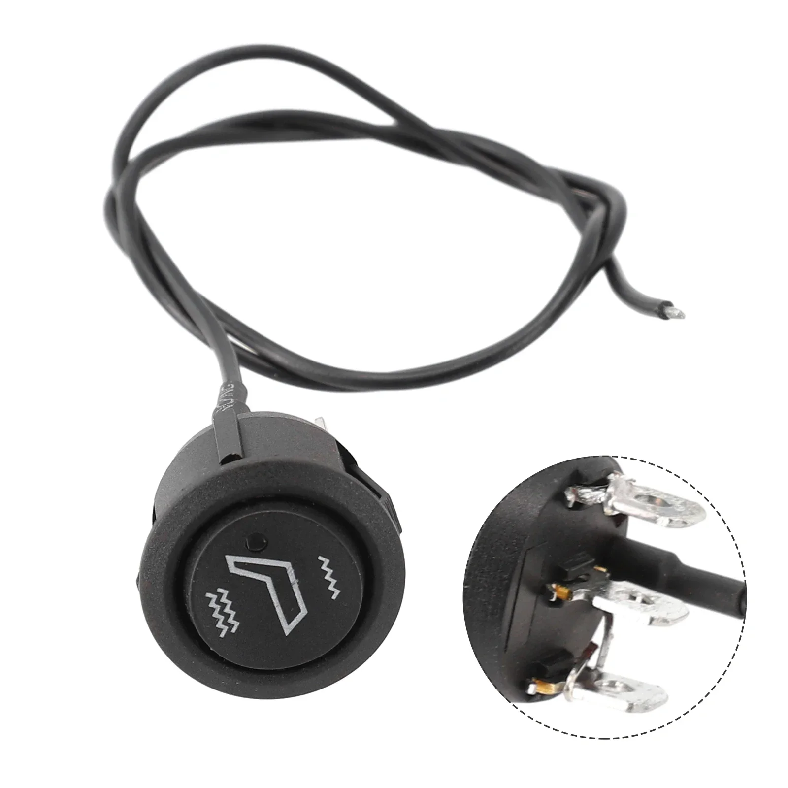 1Pc Car Auto Seats Heater Switch Round Heated Rocker Hi/Low Off Control 12V Seats Switch Plastic Metal For Comfortable Driving