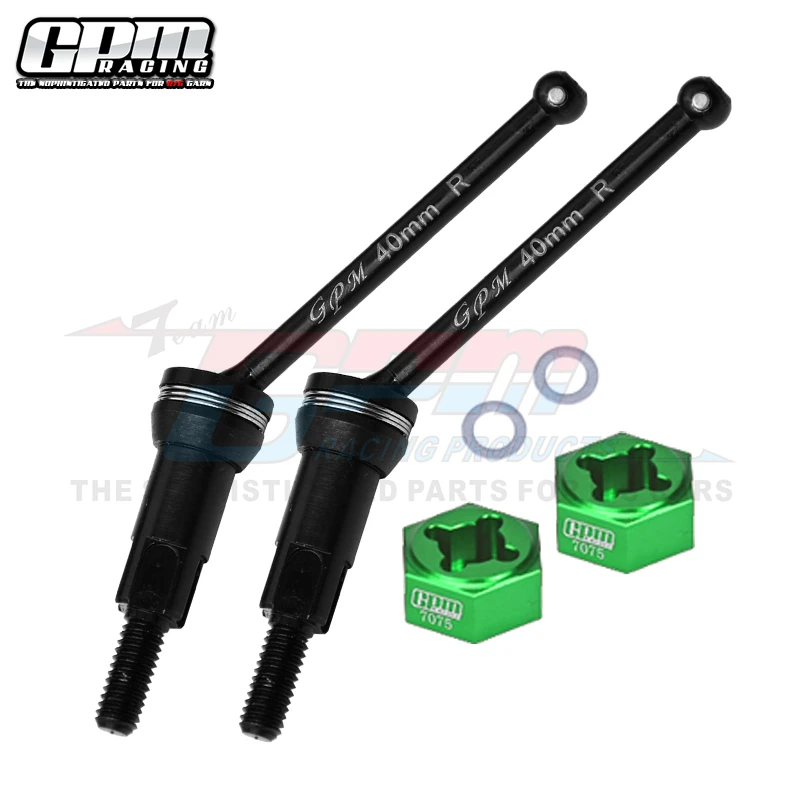 GPM CS Achter CVD Aandrijfas 40mm & 7075Alu Wiel Hex Voor ARRMA 1/14 Mojave Grom