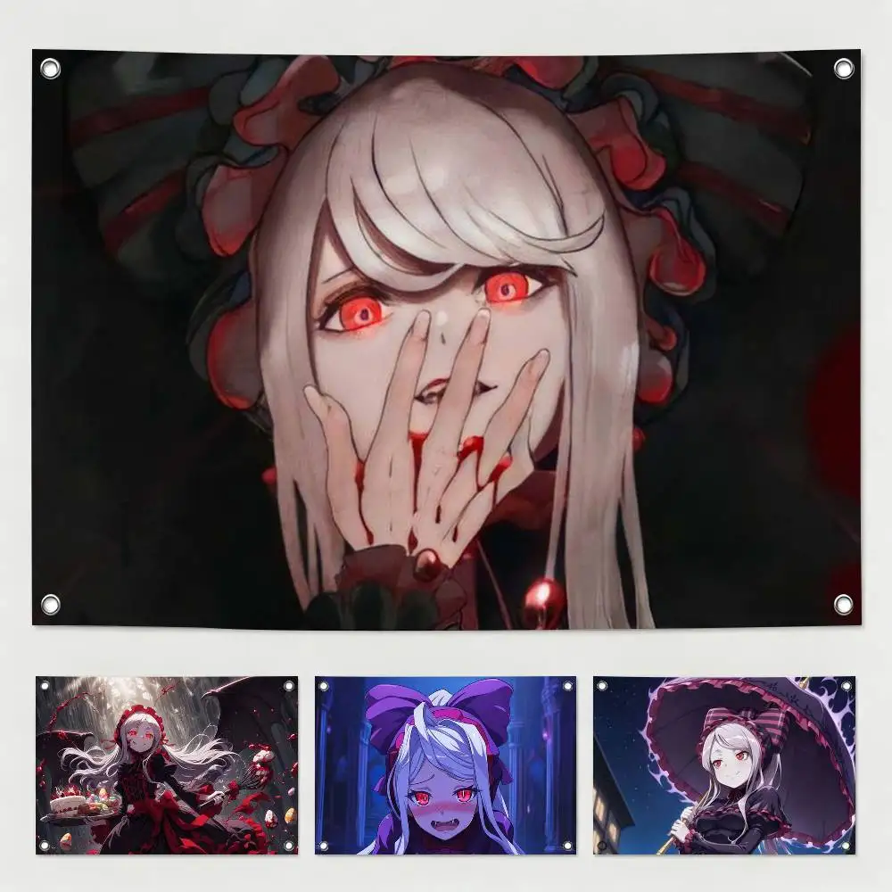 Anime O-Overlord Shalltear Bloodfallen Flags for Bedrooms Home Decor Items Outdoor Decors Garage Decoration Flaga