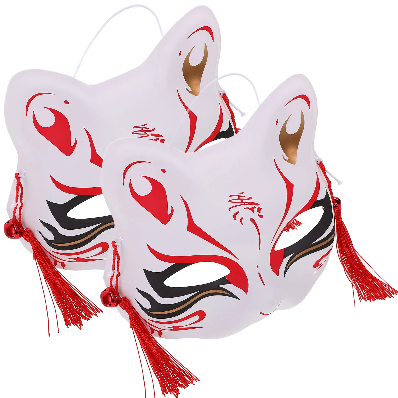 قطعتان من أقنعة نصف ثعلب خفيفة الوزن من البلاستيك الحديدي لحفلات الهالوين التنكرية وإكسسوارات حفلات الكرنفال