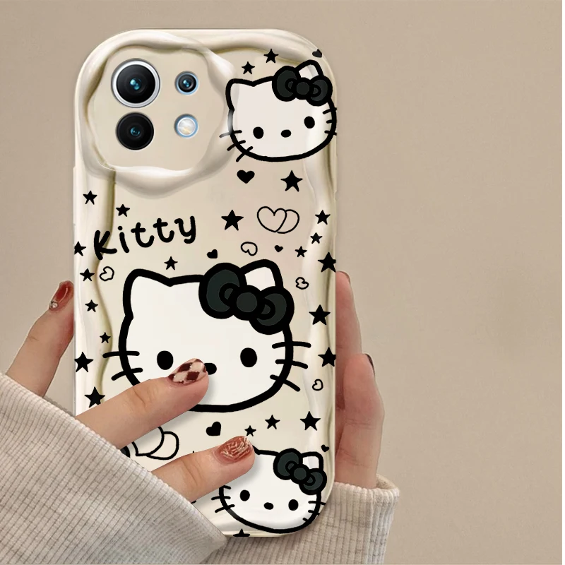 ซานริโอ เฮลโล คิตตี้สำหรับ Xiaomi Redmi A5 A4 A3 A3X A2 A1 Plus 13X Redmi K80 K70 K70E K60 Ultra K60E K50 K40 K40S K30 ฝาครอบ