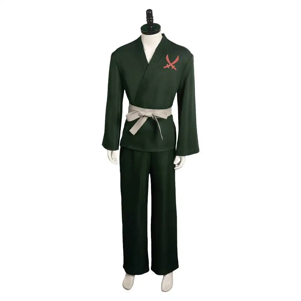 Live Action TV Piece Green Zoro Cosplay Costume Outfit Fantasy   Top Pants Haloween Carnival Suit For Adult Men Roleplay