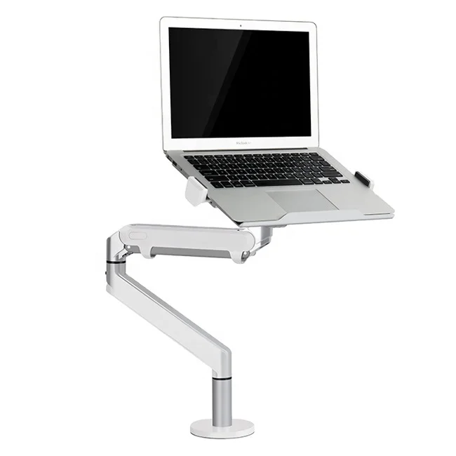 

Aluminium Multi-dimensional Swivel Function Pneumatic Arm Single Screen Monitor And Laptop Stand