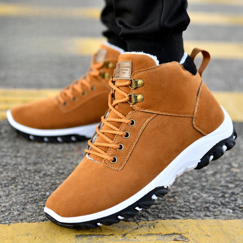 Man Boot Work Shoes for Men Warm Snow Boots Sports Board Shoes Cotton Shoes for Men Platform Boots Winter Shoe for Men Zapatos