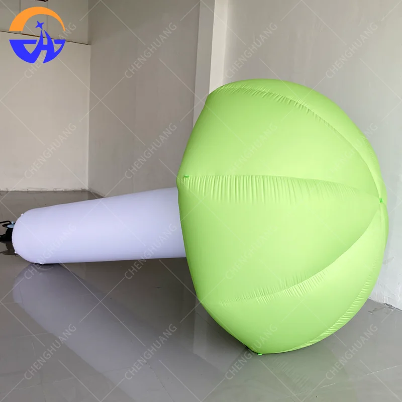 Customized Inflatable Green Mushroom Model, Decorative Prop for Mall, Outdoor Courtyard and Plant-themed Events