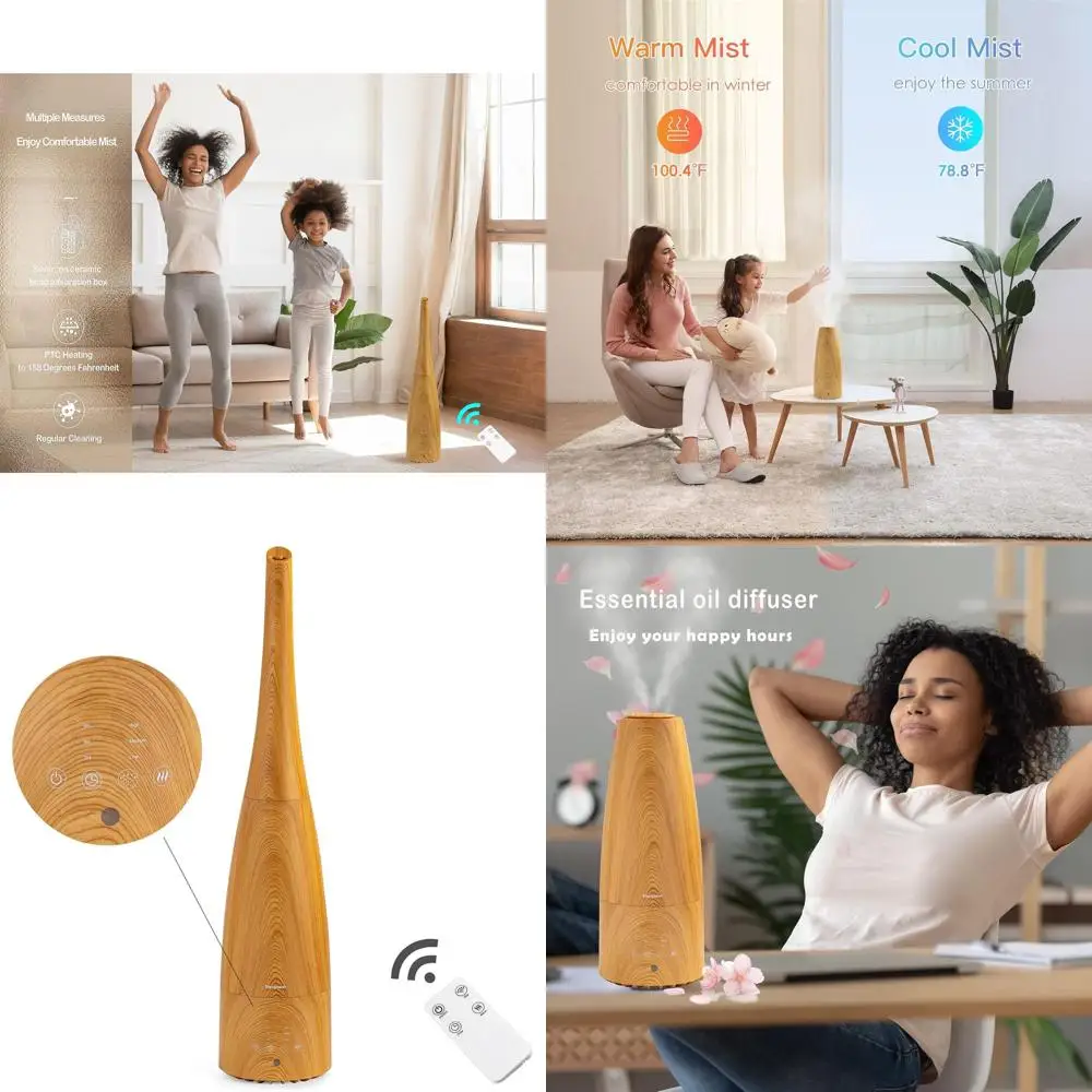 

Ультратихий умный увлажнитель воздуха с пультом ДУ для дома, спальни, офиса и детских комнат