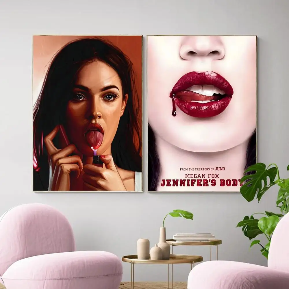 Pop Movie Jennifer Body Painting Calligraphy Canvas Poster Wall Art Aesthetic Home Decoration for Living Room