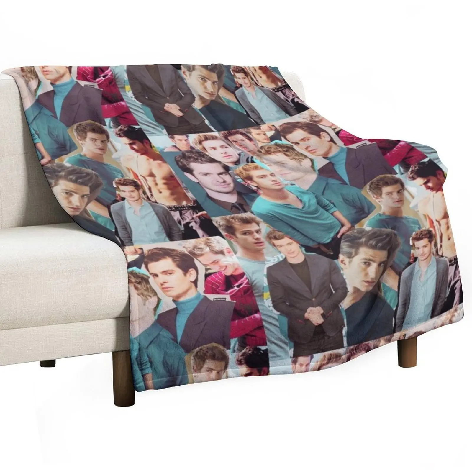 Andrew Garfield Collage Throw Blanket Quilt Nap Heavy Soft Plaid Blankets