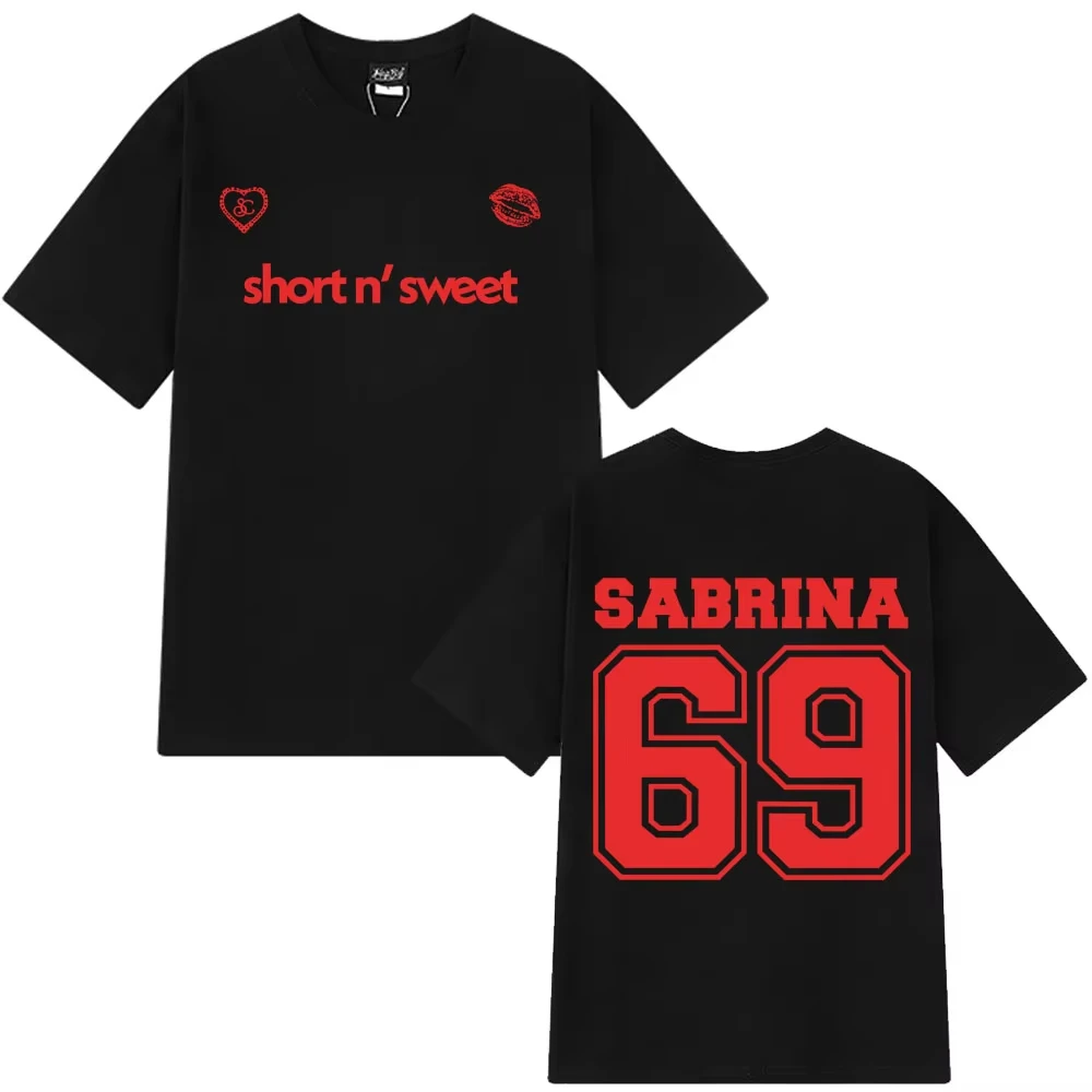 

2025 Sabrina Carpenter Short N' Sweet Merch Vintage T Shirt Men Women Harajuku Aesthetic T-shirts Cotton T Shirt Tide