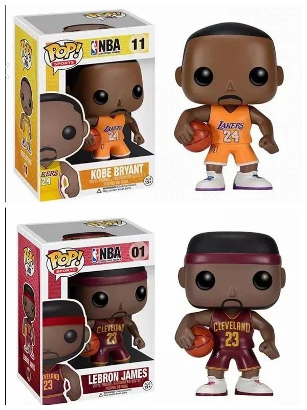 Estrela de basquete FUNKO POP NBA Preto Mamba Kobe BRYANT # 11 brinquedos figura de ação brinquedo modelo colecionável para fãs de basquete presente infantil