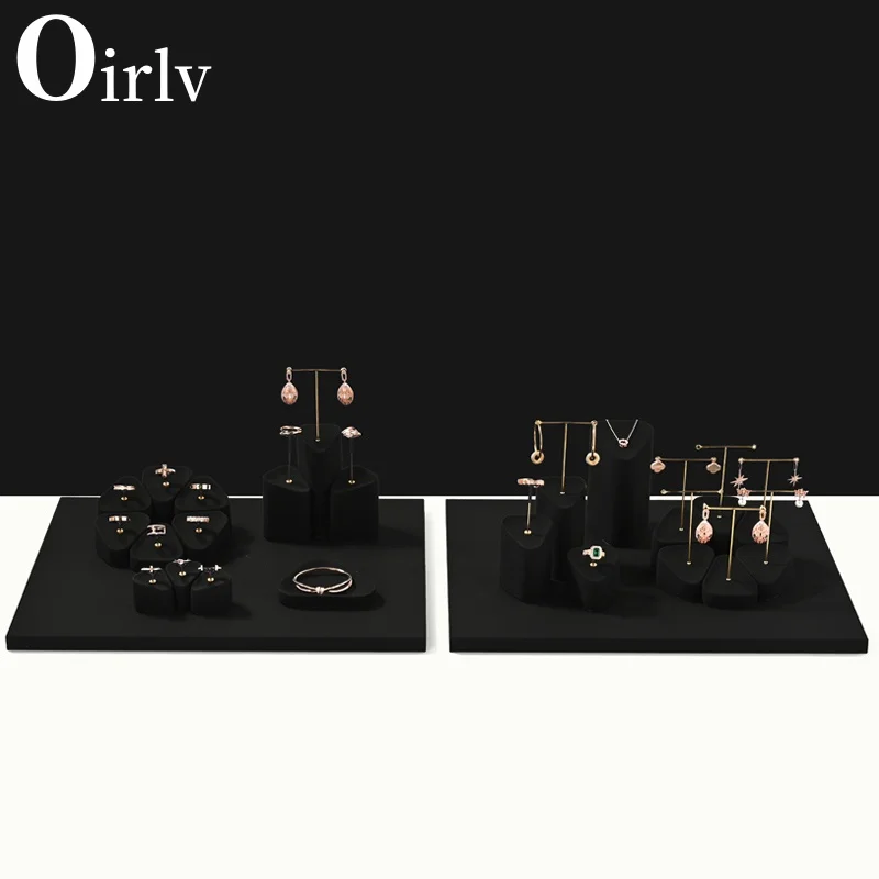 Oirlv Multifunction Jewelry Display Organizer Props Ring Pendant Necklace Holder New Jewelry Rack Display Stand Sets Showcase