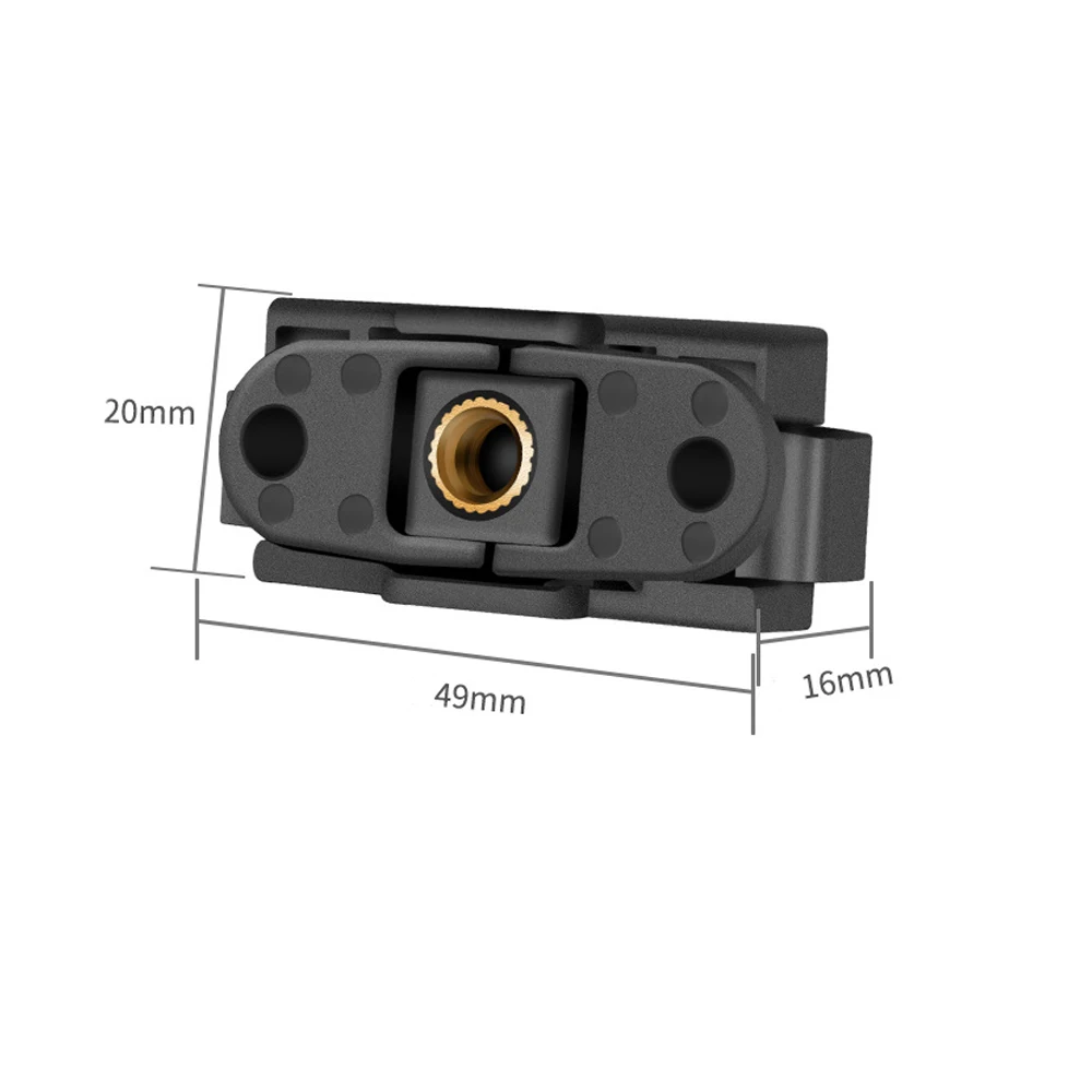 Foldable Magnetic Camera Mounting Base with 1/4Inch Screw Hole Quick Release Extension Mount for DJI Action 5 Pro/4/3/2 Camera