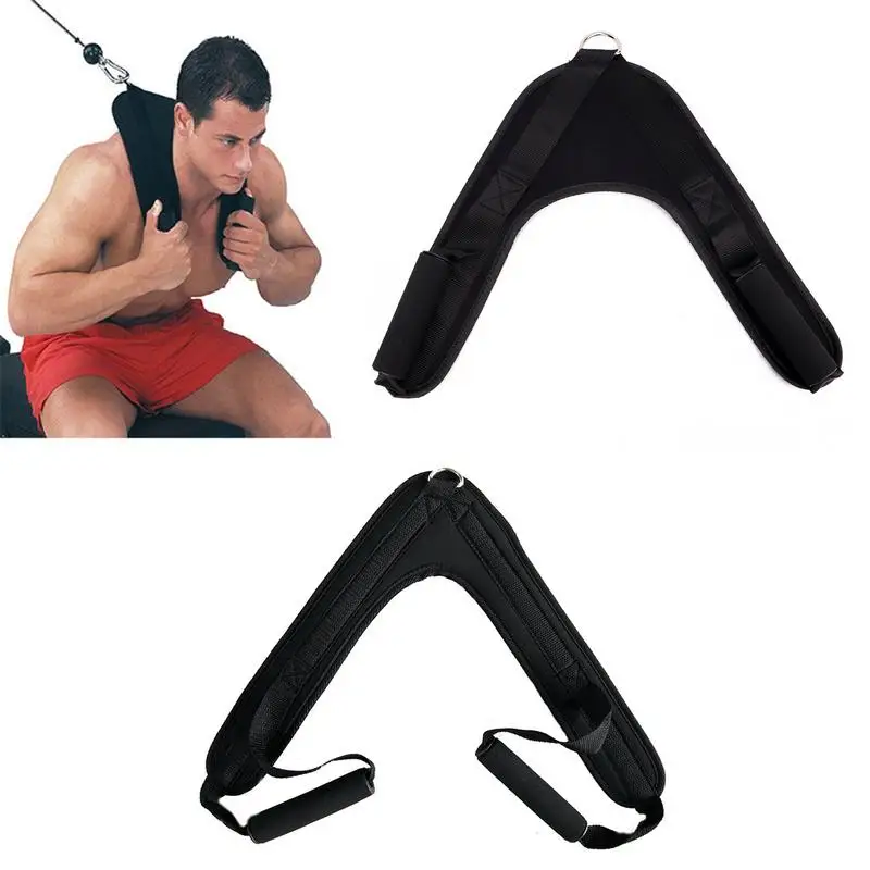 Correas AbCrunch en forma de V, arnés de tracción para Fitness, mango de arrastre, arnés de tracción para ejercicio, correa de hombro, cinturón para gimnasio, equipo de Fitness