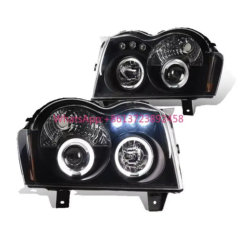 Headlights 2005-2008 Vintage LED Headlights with Sequential Grand Cherokee LED Headlight Attachment