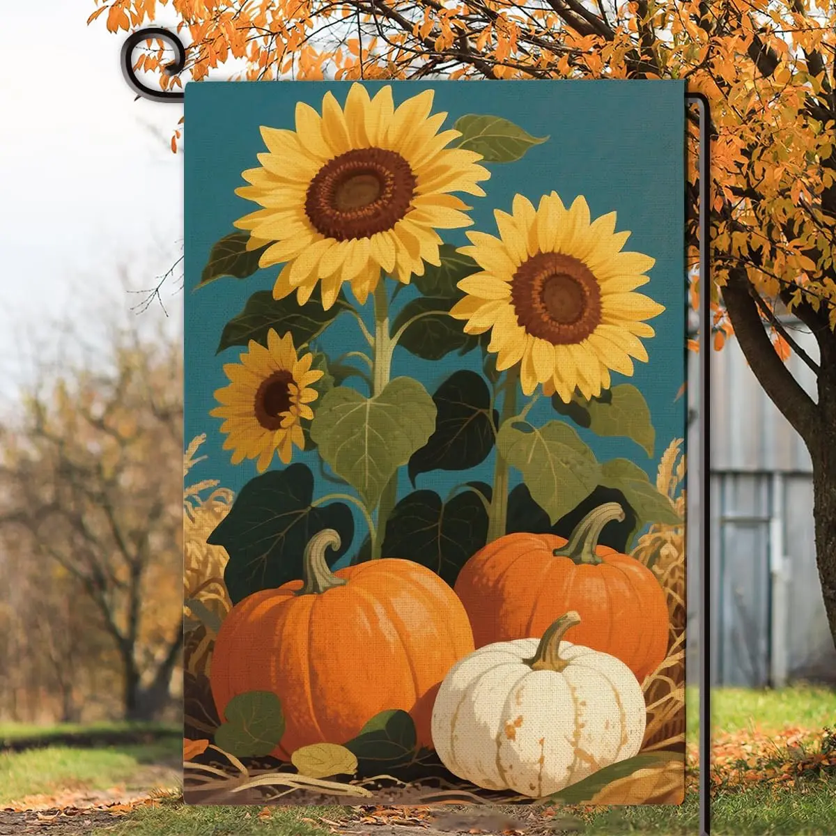 Fall Pumpkin Sunflo… - image