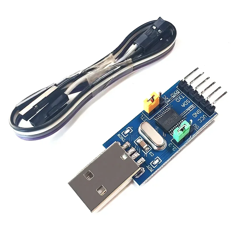 1PCS CH341T 2 in 1 module 3.3V 5V USB to I2C IIC UART USB to TTL single-chip serial port downloader