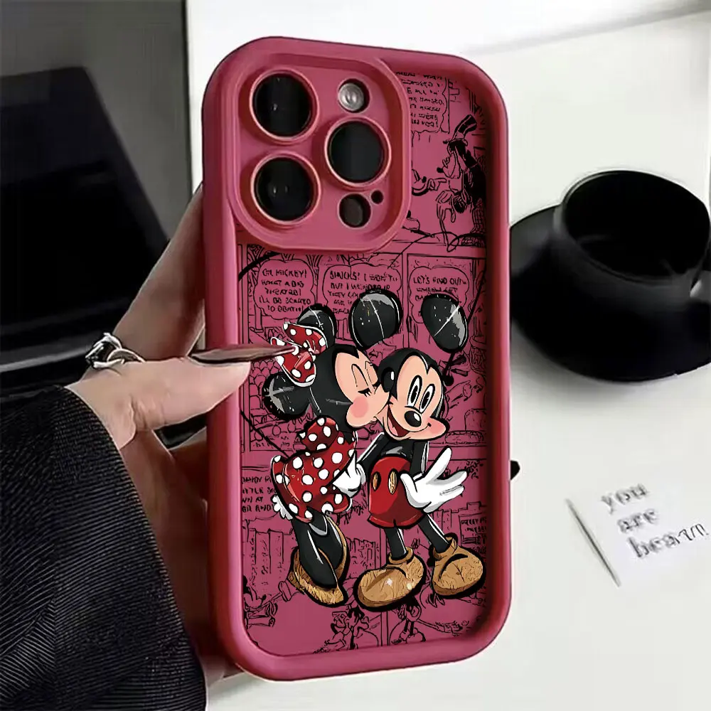 Casing ponsel Disney lucu Mickey Minnie, casing pelindung ponsel untuk OPPO A3 A3X A5 A7 A16 A17 A38 A53 A54 A55 A58 A72 A74 A76 A78 A94 A98 PRO 4G 5G