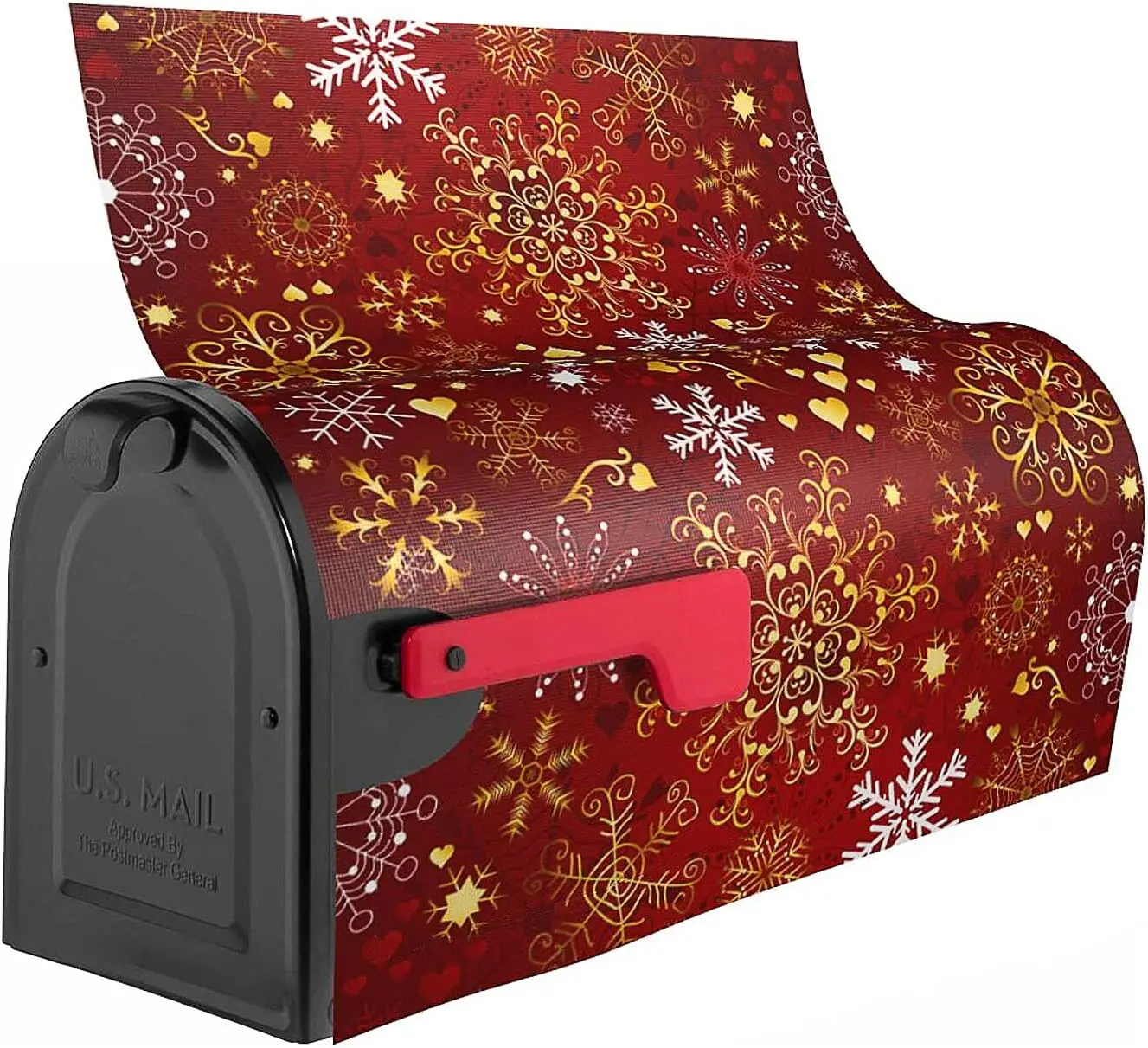 Christmas Mailbox Covers Magnetic Winter Snowflake Mailbox Cover Xmas Holiday Mailbox Covers Mailbox Wraps Garden Mailbox Decor