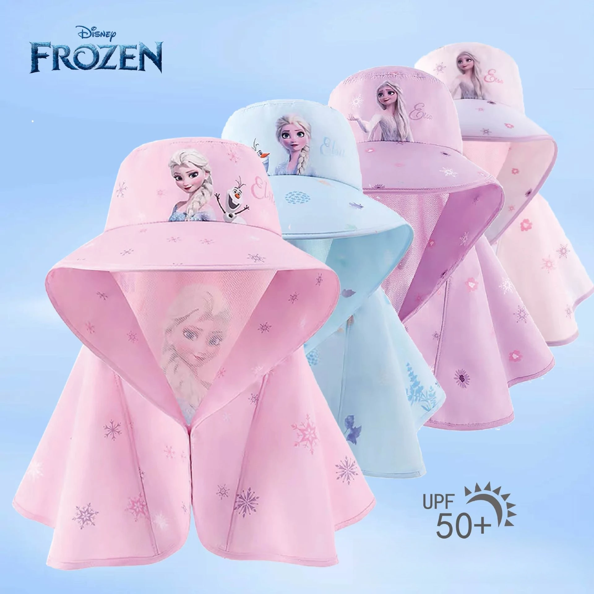 

Miniso Disney, летняя шляпа от солнца для девочек, шляпа с капюшоном и креветками, студенческий солнцезащитный козырек, защита от солнца, детская шляпа для путешествий на открытом воздухе