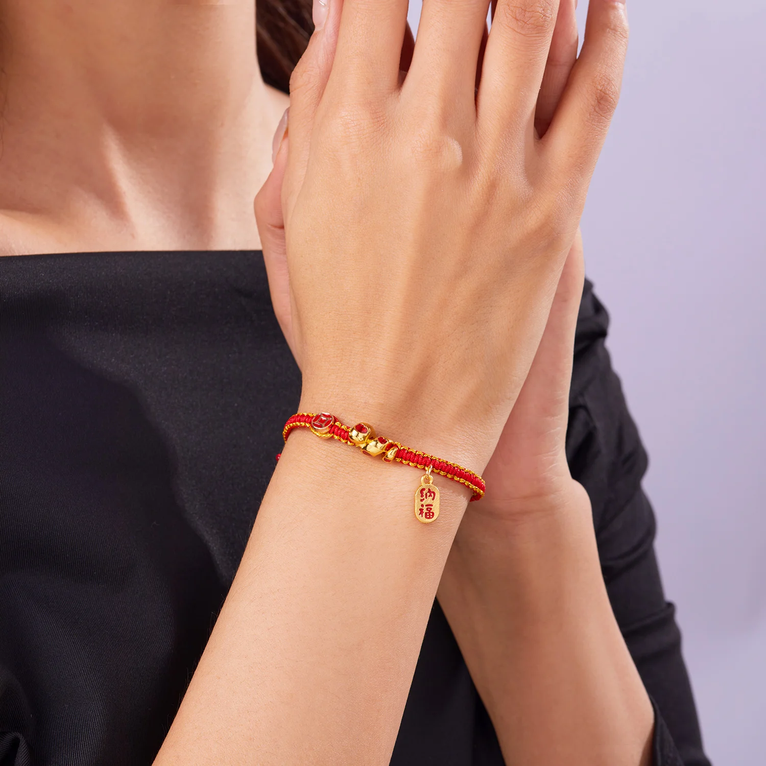 Chinese Style Lucky Red Rope Cinnabar Beads Zodiac Snake Bracelet for Women Pendant Bracelets Blessing New Year Jewelry Gift