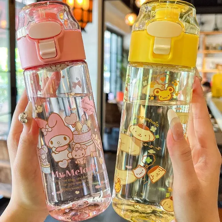 550ml kawaii melodys wasser flasche cinna morolls kuromi cartoon anime kuroms glas becher hülle spielzeug für kinder flasche geschenk wasser becher