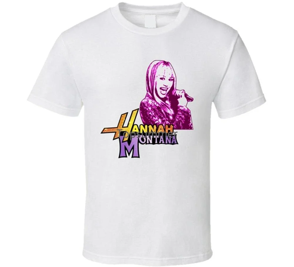 Summer 2017 Famous Brand Hannah Montana Kids Music T Shirt Hip-Hop Tops Tees 100% Cotton Shirts