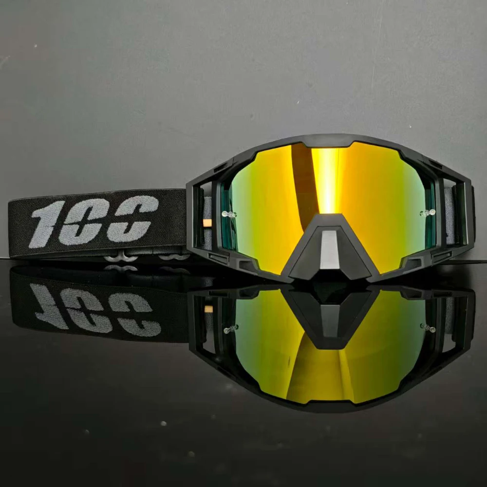 

100 Motorcycle Goggles Off Road Use High-Definition Lenses Windproof Dustproof Protective Trendy Men Women Out Sports Glasses