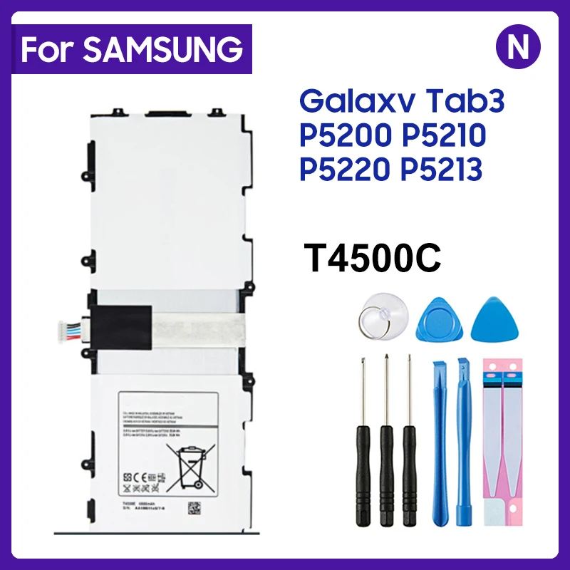 For Samsung Tablet T4500C T4500E T4500K Battery 6800mAh For Samsung Galaxy Tab3 P5200 P5210 P5220 P5213 +Tools