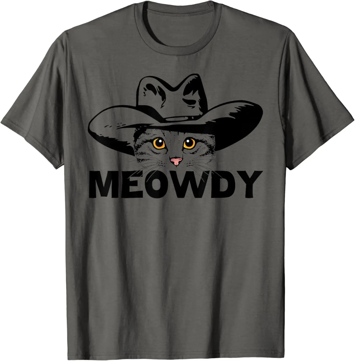 Meowdy - Funny Mashup Between Meow and Howdy - Cat Meme T-Shirt New Fashion Top Tees