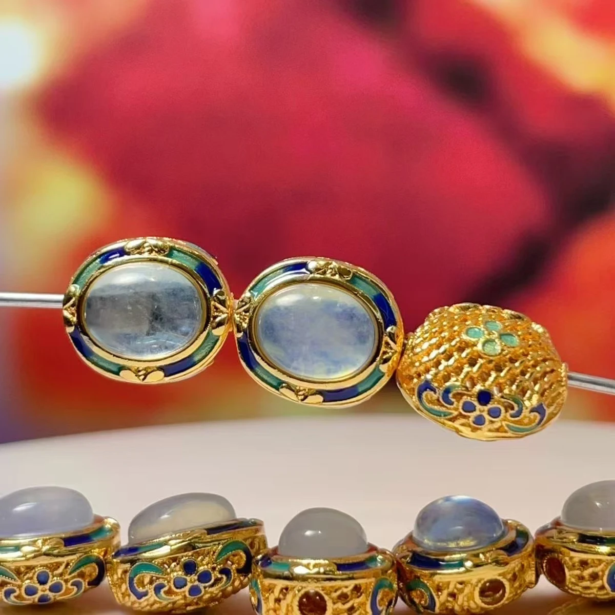 

2Pcs Natural Stone Aquamarine Beads DIY Isiolation Beads For Jewelry Making DIY Necklace Bracelet Earrings Accessory