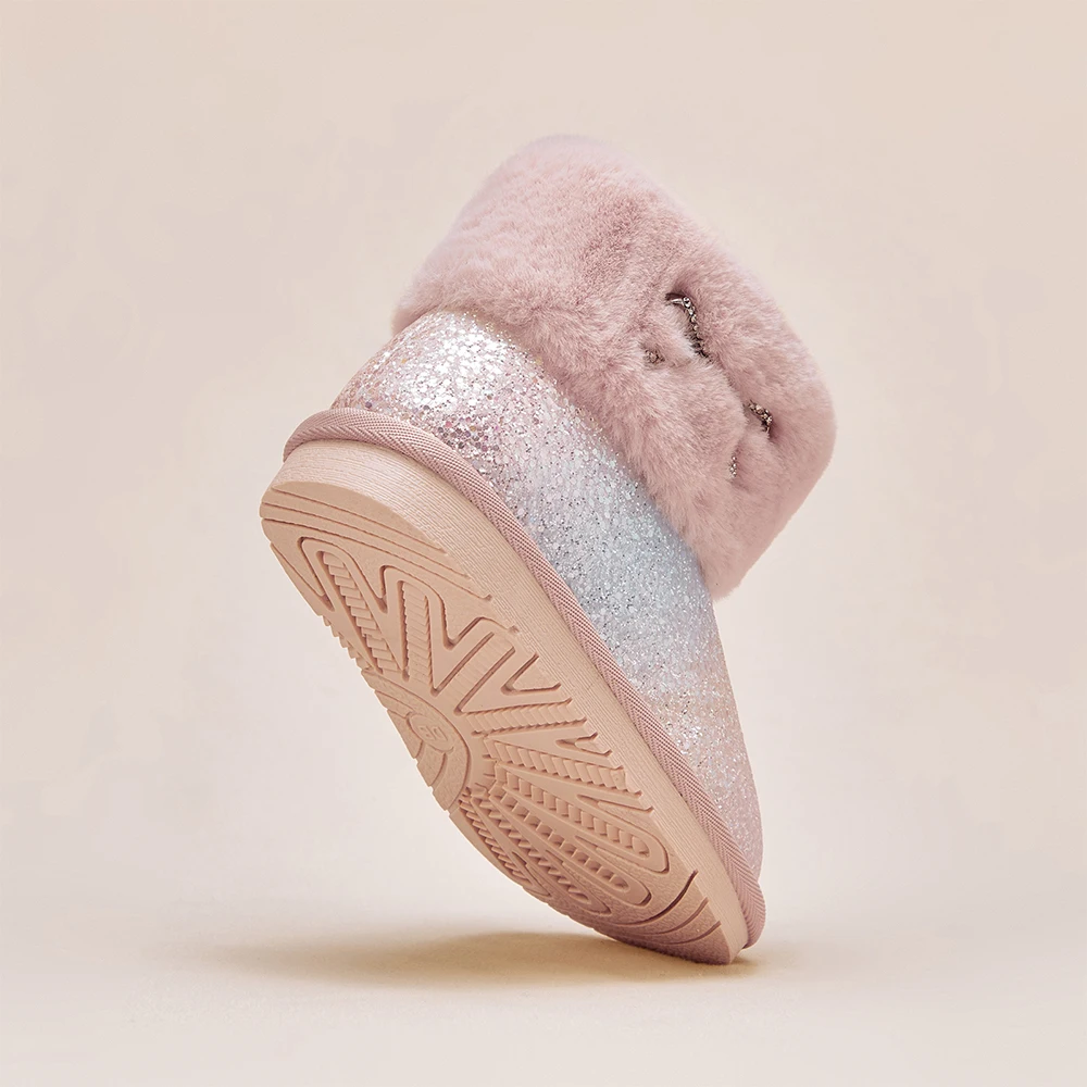 Dave Bella Children Snow Boots Winter Autumn Kids' Thick Warm Shoes Plush Ankle Boots Non-slip Footwear Uggs For Girls DB4254413 view 4