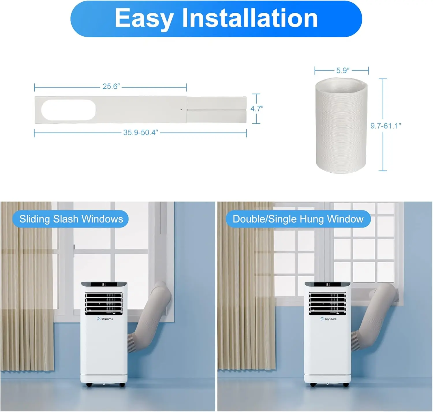 Climatiseurs portables 10,000 BTU pour pièce jusqu'à 450 m², unité AC portable 4 en 1, chauffage, aquarelle et ventilateur avec télécommande