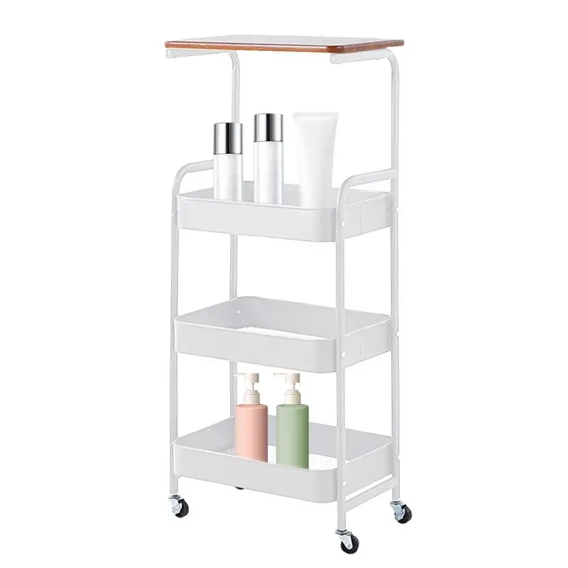 

Trolley Rack Kitchen Floor Bedroom Baby Snacks Mobile Bathroom Bathroom Silent Utility Cart With High Load Bearing Capacity