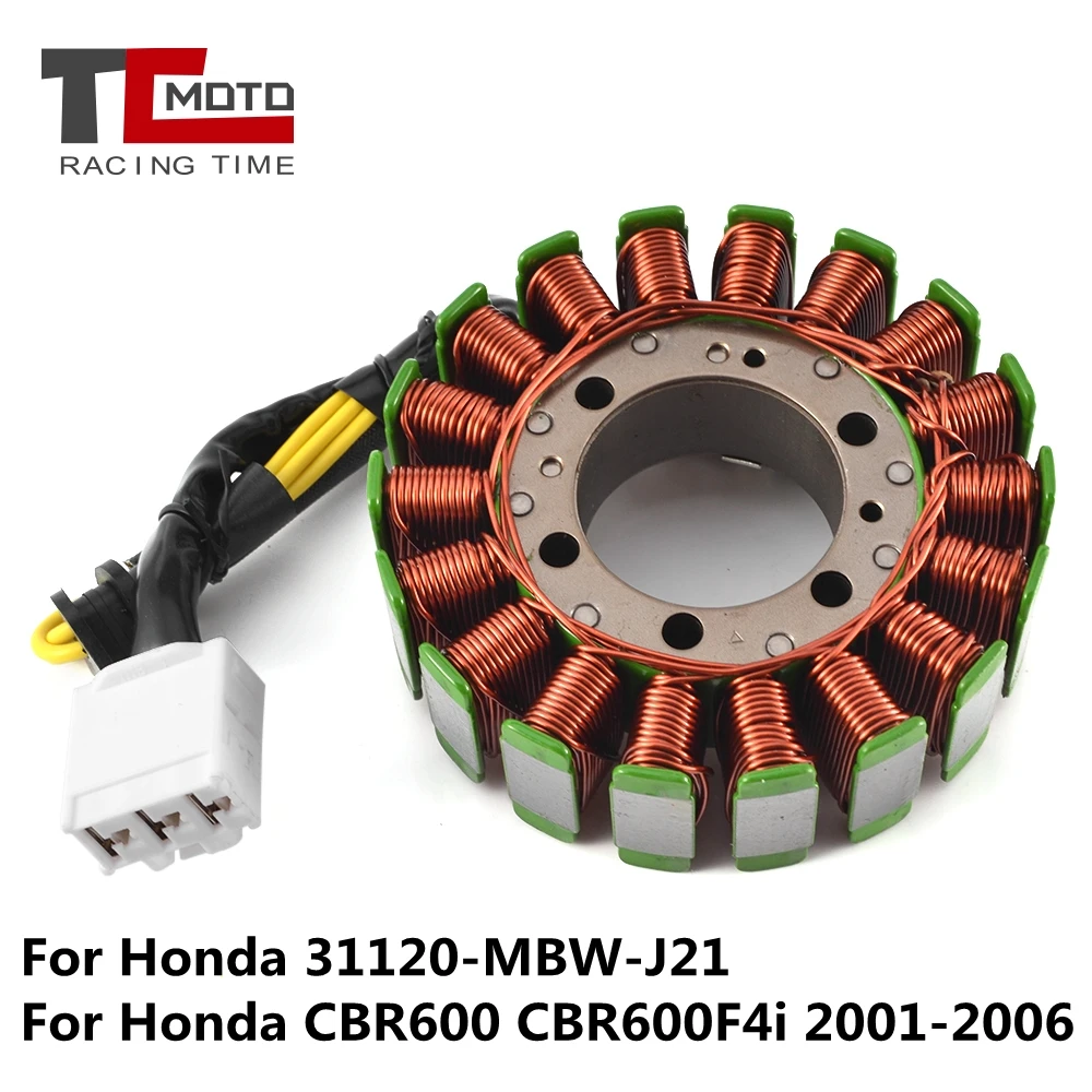 

Motorcycle Stator Coil for Honda CBR600 CBR 600 F4i 2001 2002 2003 2004 2005 2006 Engine Magneto Generator Coil 31120-MBW-J21