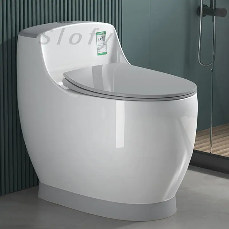 

Toilet White Creative Ceramic Modern Powerful Flush Toilet Siphon Flushing For Bathroom Toilet Lid Set Chair Comfort Elongated