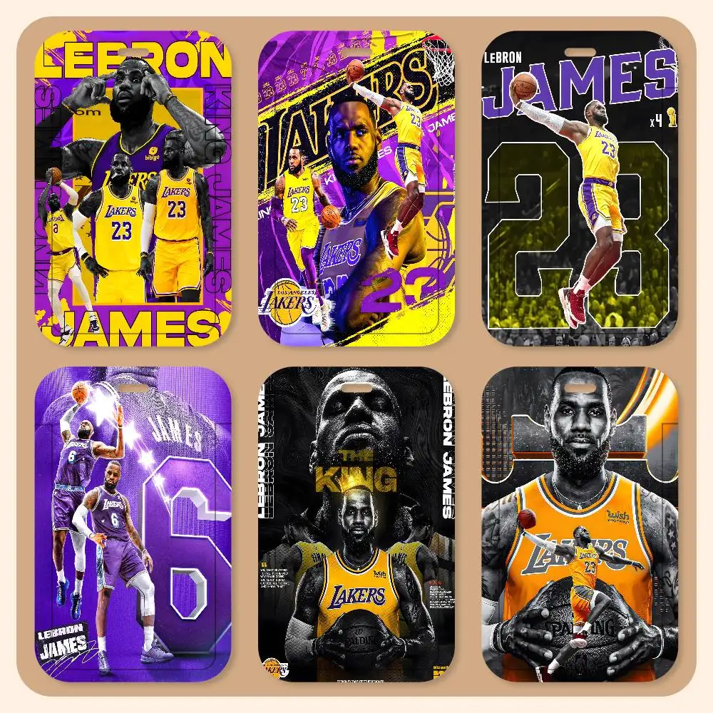 Porta Tarjetas con Cordón Estilo Vintage de L-LeBron James, Porta Tarjetas de Identificación para Estudiantes, Porta Tarjetas con Correa para el Cuello, Accesorios de Control de Acceso, Regalos