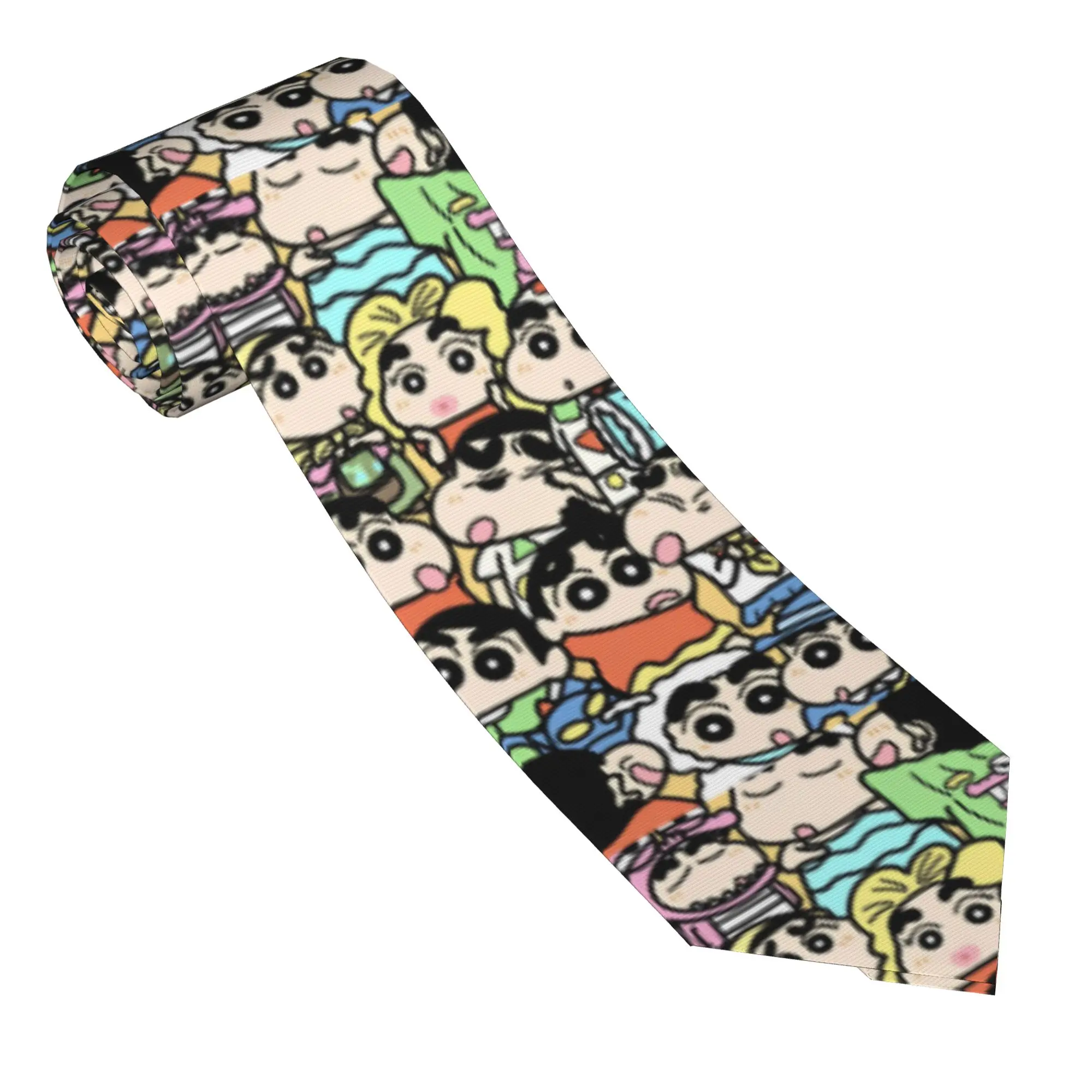 Crayon ShinChan Neckties Men Women Polyester 8 cm Slim  Wide Neck Tie  for Men Accessories Gravatas Wedding Accessories Gift
