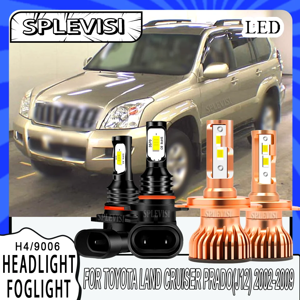 

Clear Beam Waterproof H4 9006 LED HEADLIGHT FOGLIGHT FOR Toyota Land Cruiser Prado(J12) 2002 2003 2004 2005 2006 2007 2008 2009