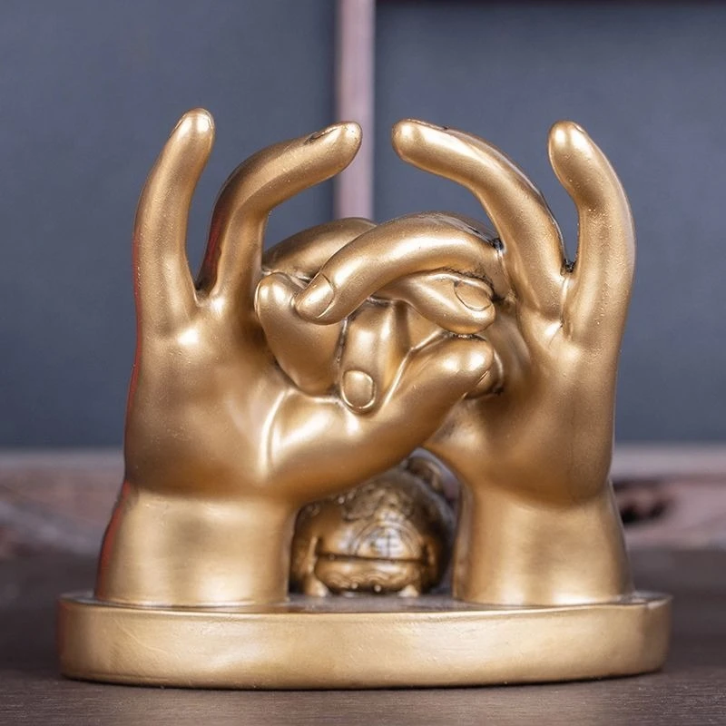 Feng Shui Good Luck Charm God of Wealth Hand Seal Windfall Seal Hand-Shaped Ornament
