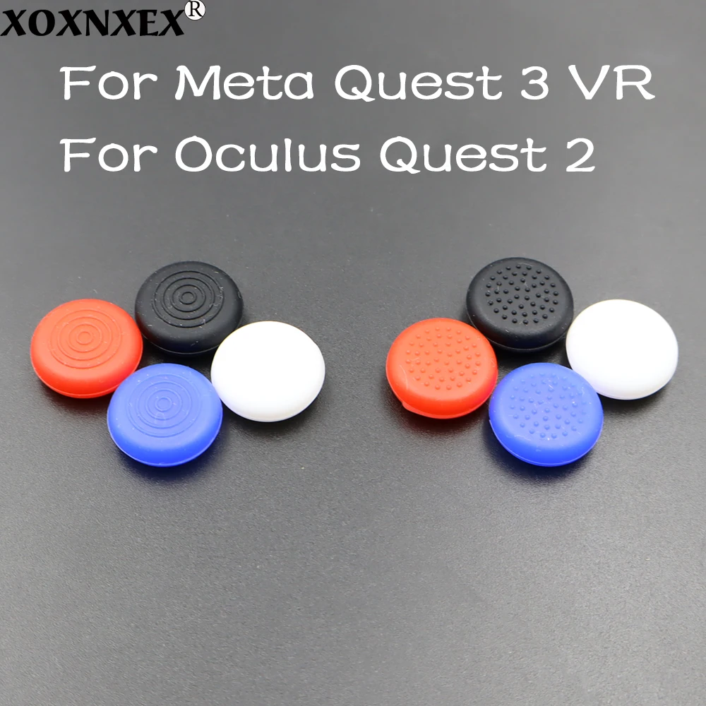 Silicone Joystick Grip Caps For Meta Quest 3 Quest 2 VR Controller Mushroom Head Protective Cover Game Accessories