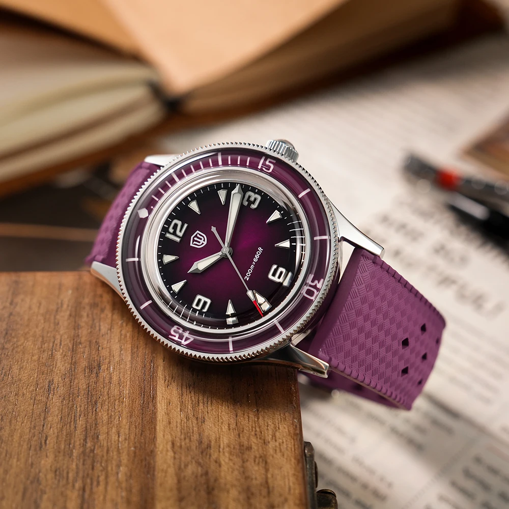 Watchdives WD50Q Quartz Watch New Dial VH31 Sweep Seconds Movement Men Watches Bubble Sapphire BGW9 Luminous 20Bar Dive Watches