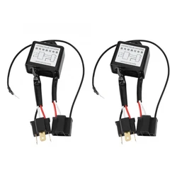 1Pair Car LED Headlight Reversed Polarity Converter Positive Negative Polar Inverter Switch Harness Adapter for H4 Xenon Lamp
