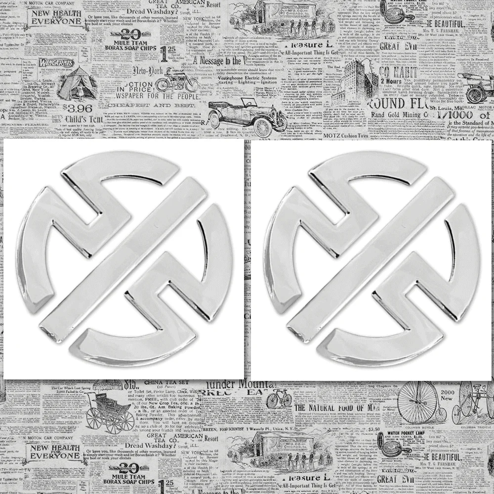 2pc 3D Motorcycle Logo Stickers Emblem Badge Decals Tank Wheel