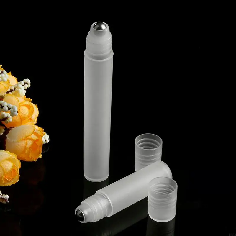 5ml/10ml Empty Perfumes Bottles Roll On Stainless Steel Roller Ball Massager Eye Cream Perfumes Refillable Container W8EB