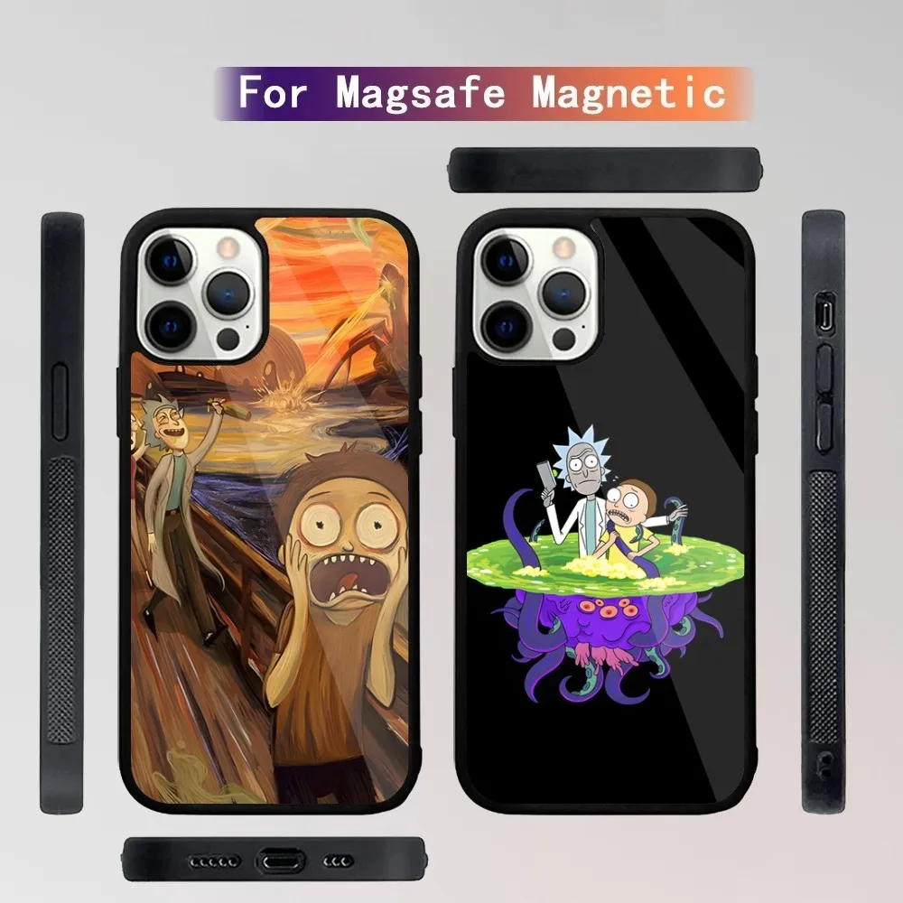 

Cartoon Phone Case For iPhone 16,15,14,13,12,11,Plus,Pro,Max Mini R-RickyS Magsafe Magnetic Wireless Charging